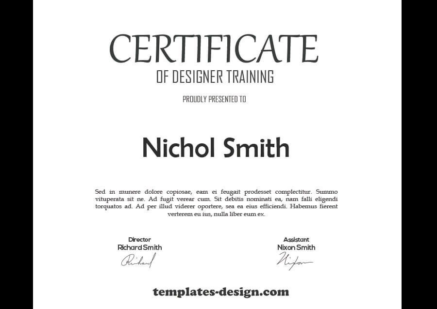 certificate design customizable psd design templates
