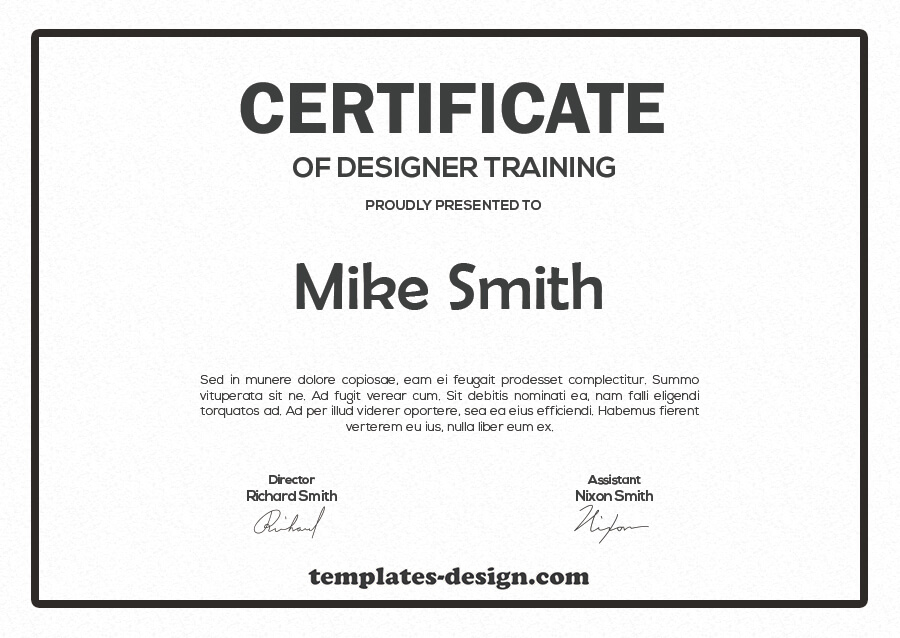 certificate design in psd design