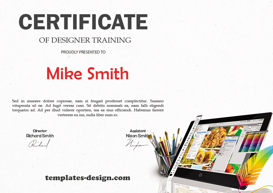 certificate design templates for photoshop