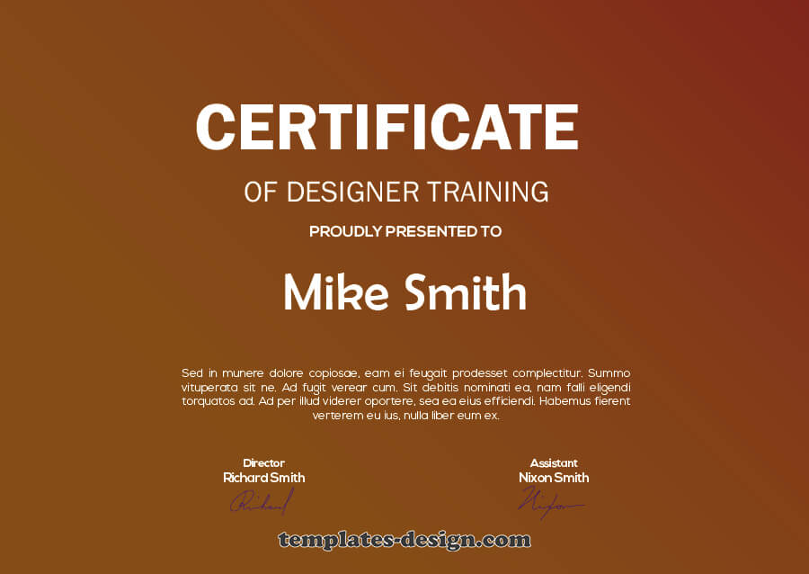 certificate design templates psd