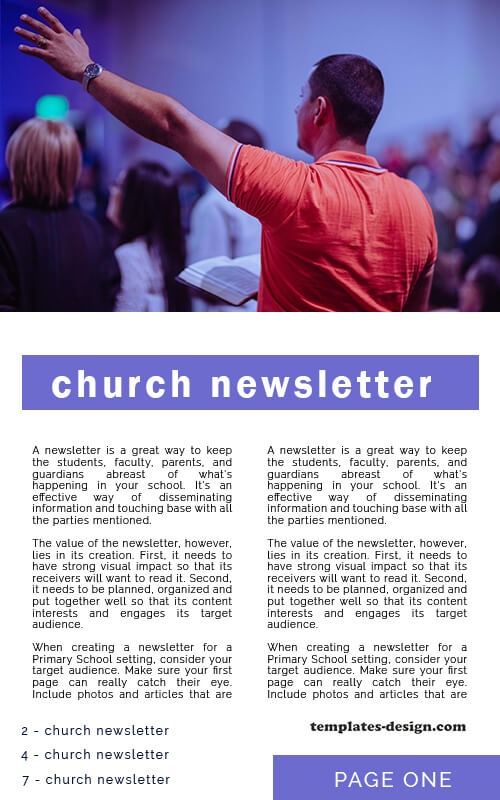church newsletter in photoshop