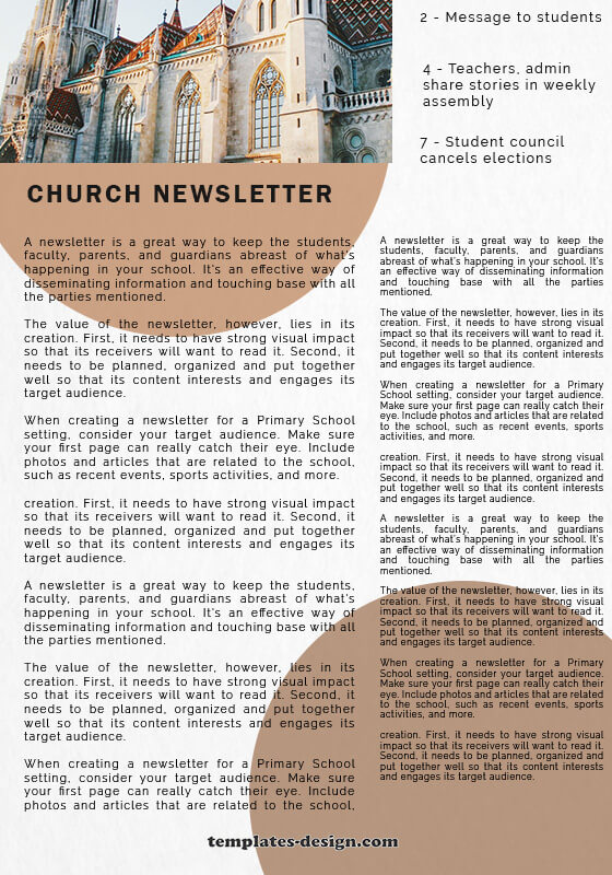 church newsletter in photoshop