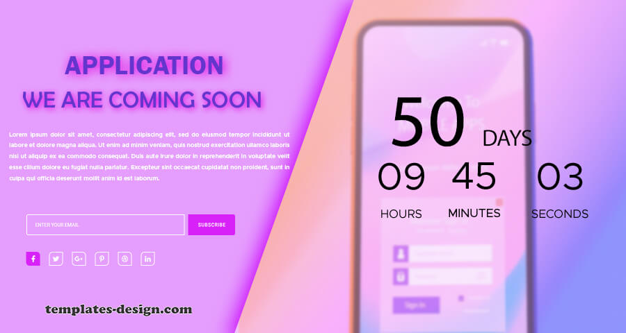 coming soon templates in psd design