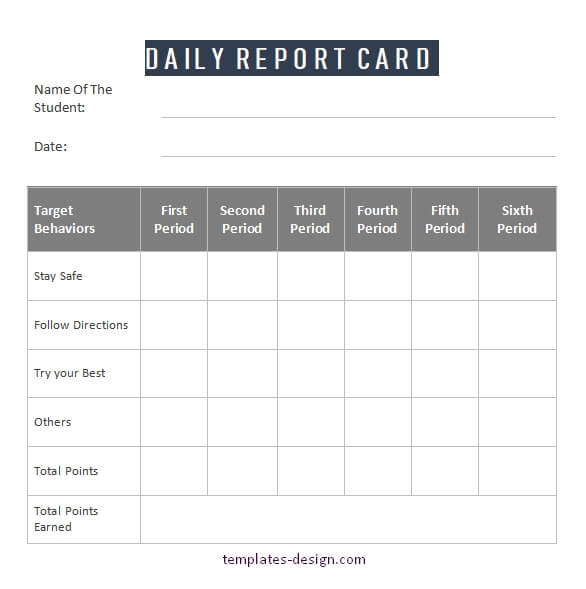 daily report template template for word