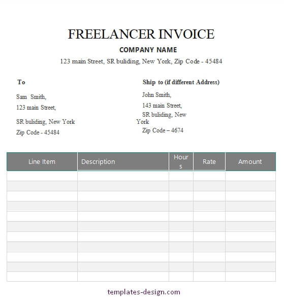 graphic design invoice template word template free