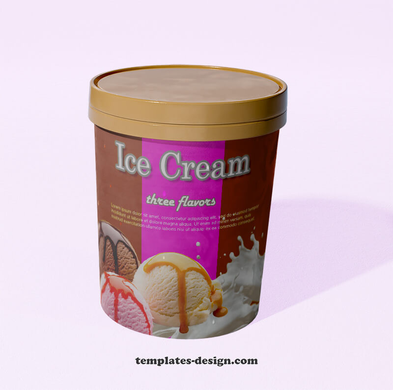 ice cream cones templates in psd design