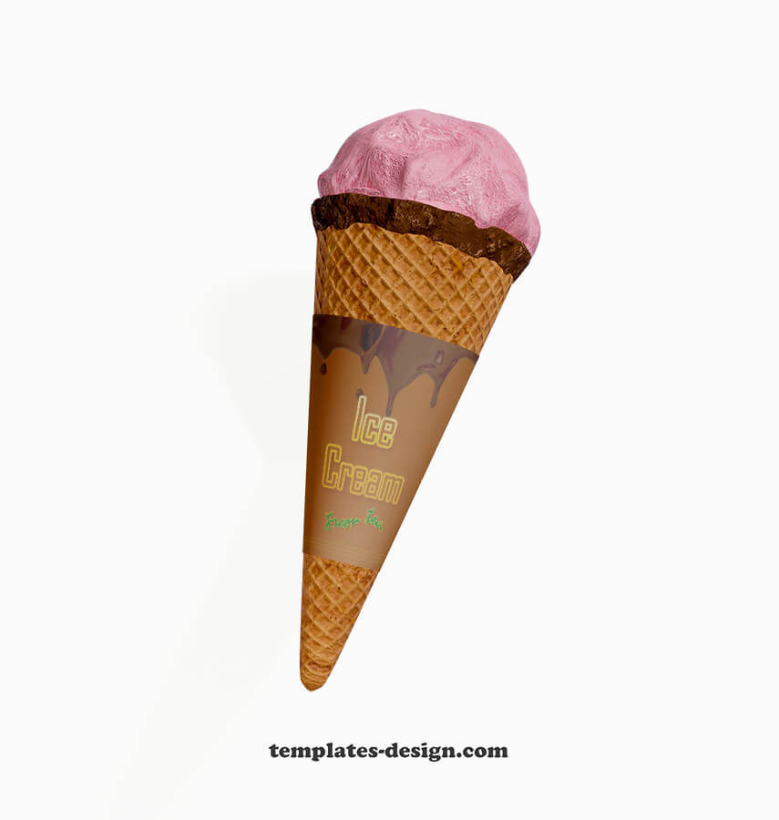 ice cream cones templates psd templates