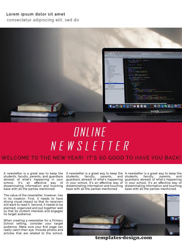 online newsletter templates for photoshop