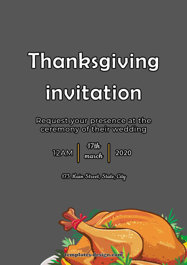 thanksgiving invitation customizable psd design templates