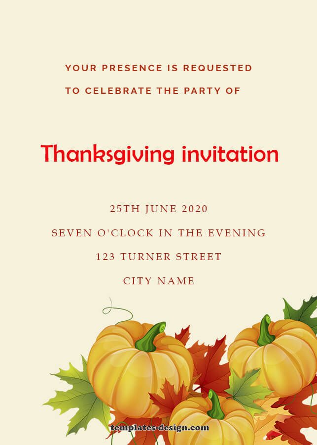 thanksgiving invitation psd templates