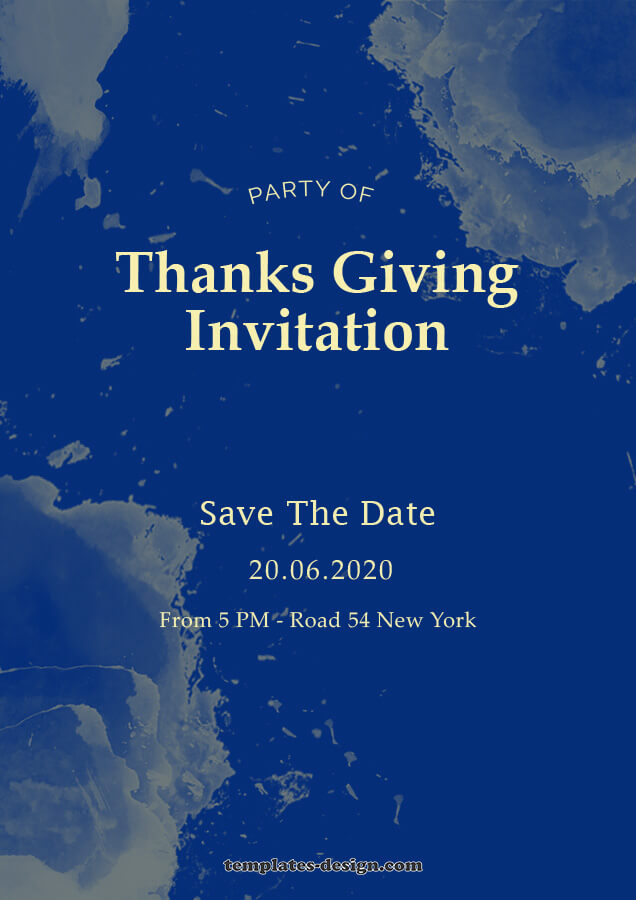 thanksgiving invitation templates psd