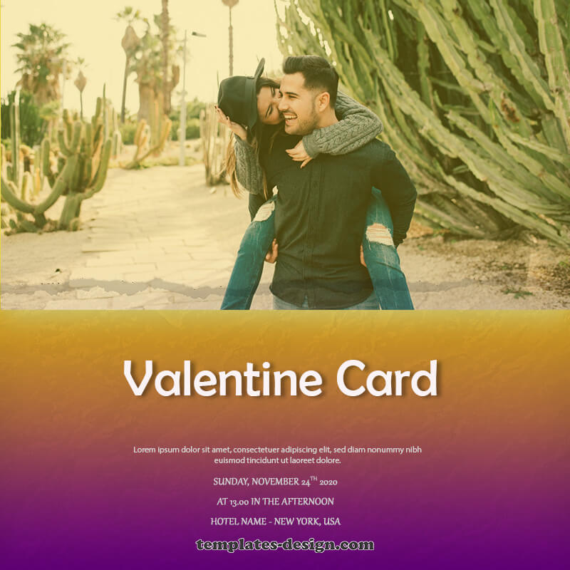 valentine card in photoshop