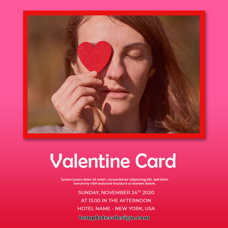 valentine card psd templates