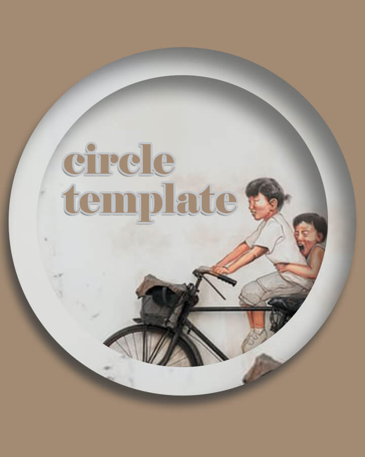 3 inch circle template PSD idea Design Sample