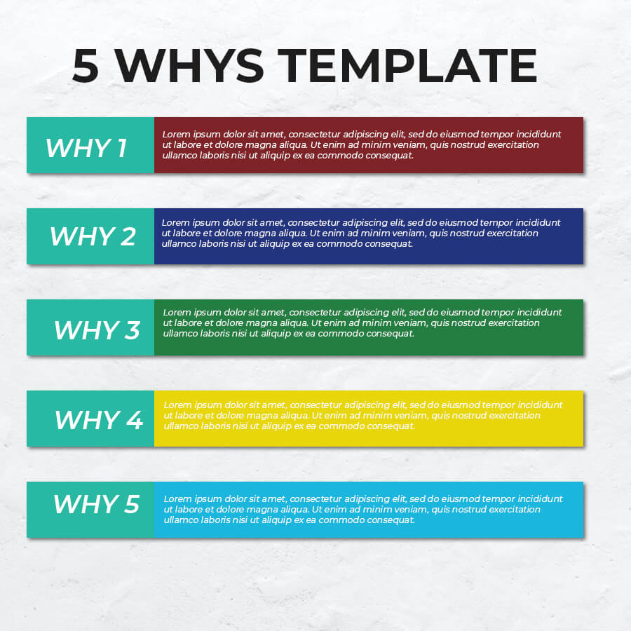 5 whys template PSD idea Design Sample