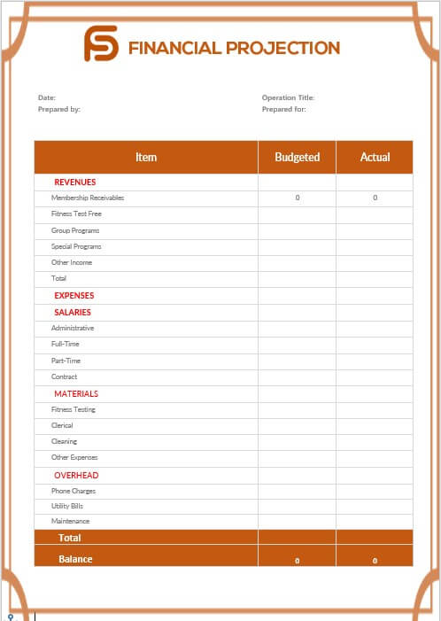 5 year financial projection template 5