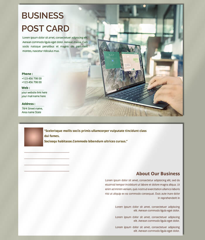 8.5 x 5.5 postcard template Free Templates in PSD file