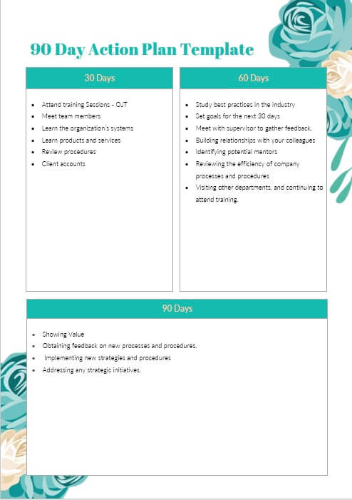 90 day action plan template 7