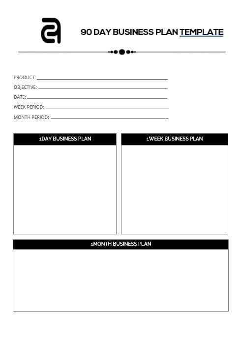 90 day business plan template 3