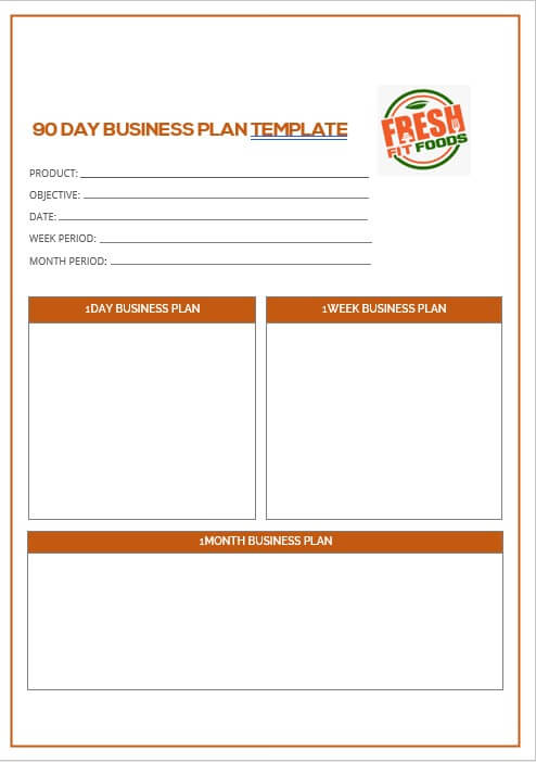 90 day business plan template 6