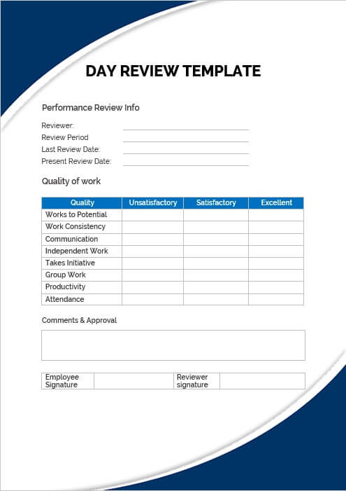 90 day review template 1