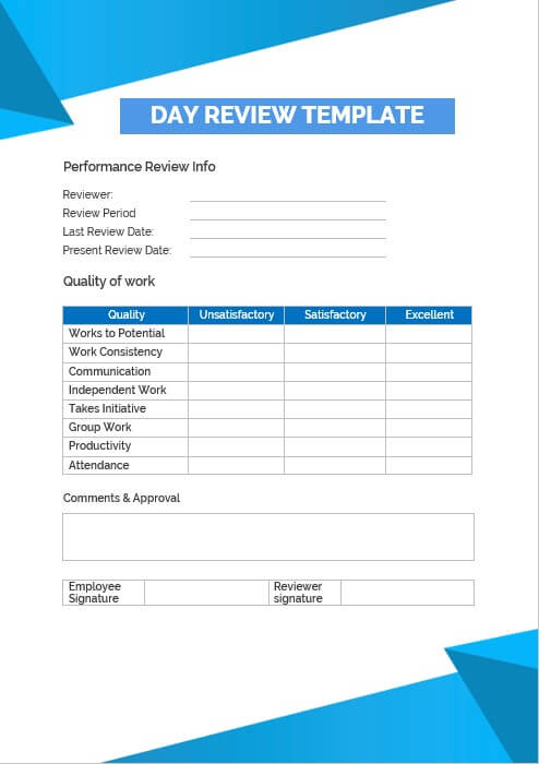 90 day review template 4