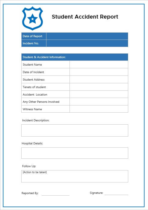 Accident Report Form Template 2
