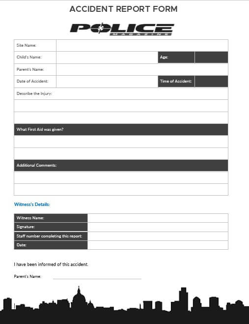 Accident Report Form Template 7