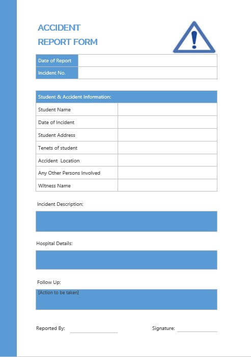 Accident Report Form Template 8