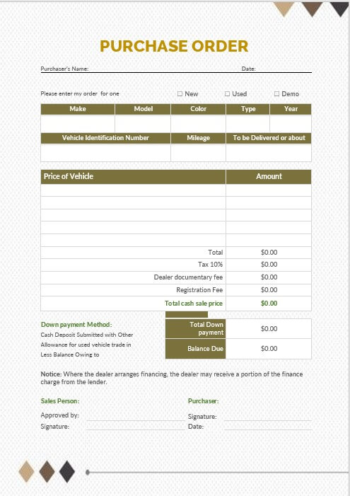 Purchase Order template 10
