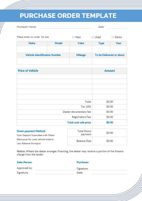 Purchase Order template 2