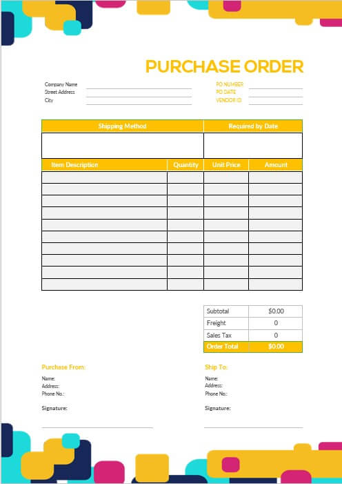 Purchase Order template 7