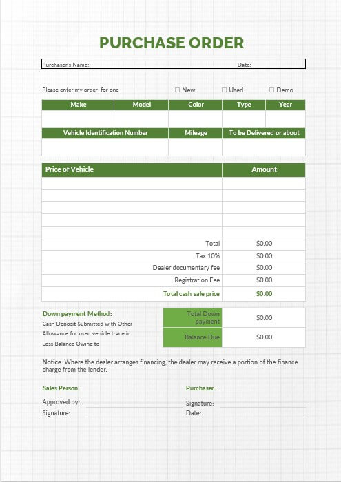 Purchase Order template 8