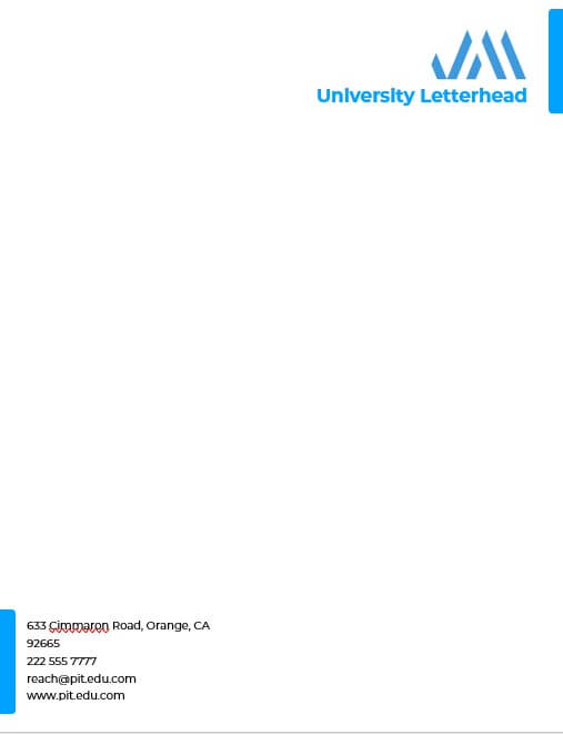 University Letterhead Template 5