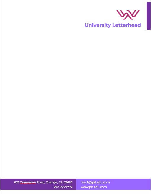 University Letterhead Template 6