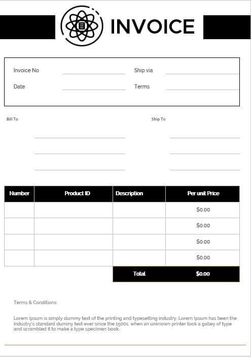 a3 invoice template 4