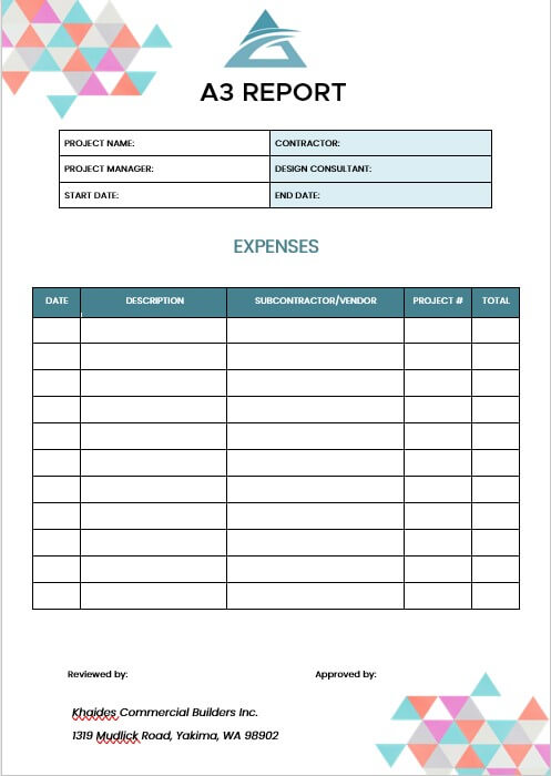 a3 report template 4