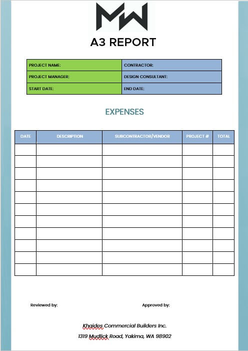a3 report template 7