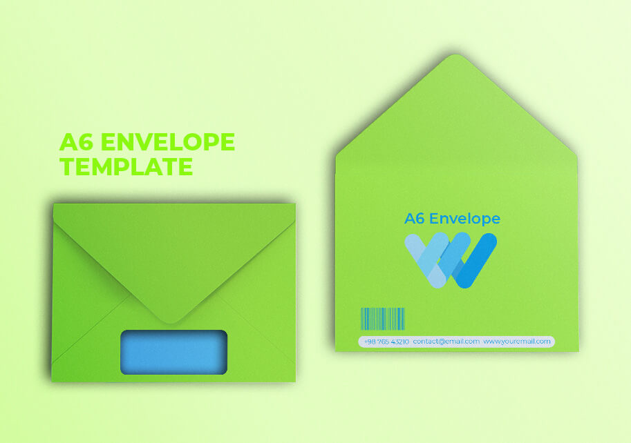 a6 envelope template Free Templates in PSD file