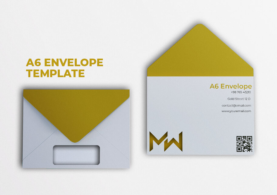a6 envelope template PSD idea Design Sample