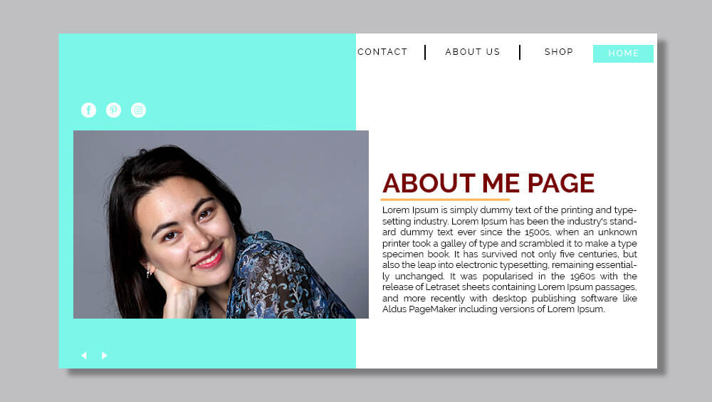 about me page template Free Templates in PSD file