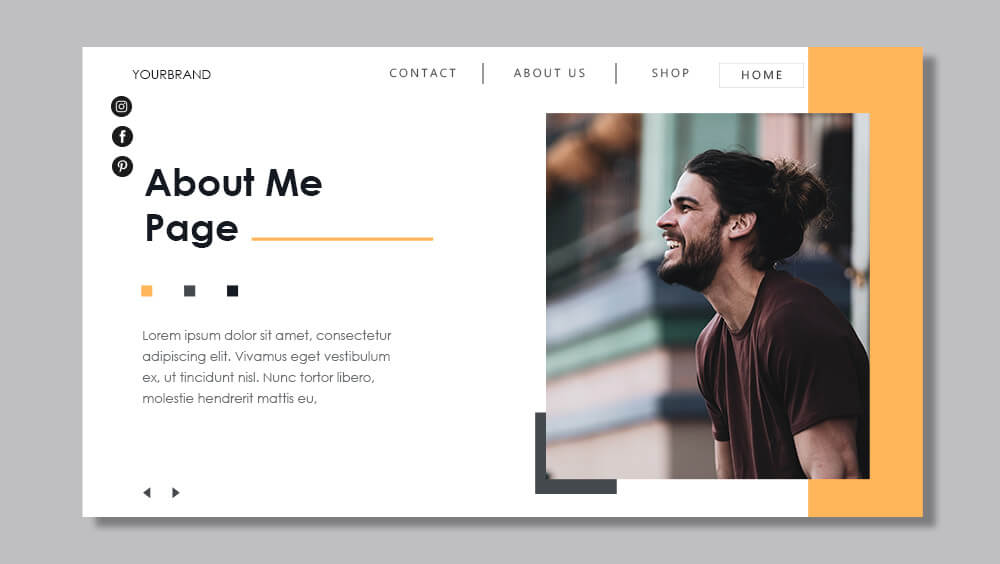 about me page template Templates PSD Free file