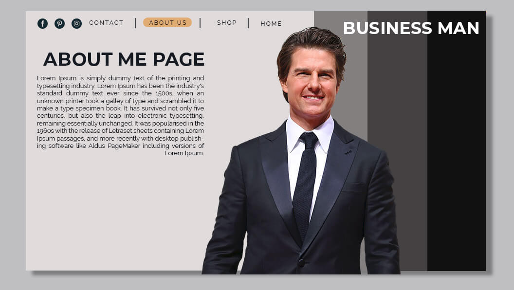 about us page design Free Templates in PSD file
