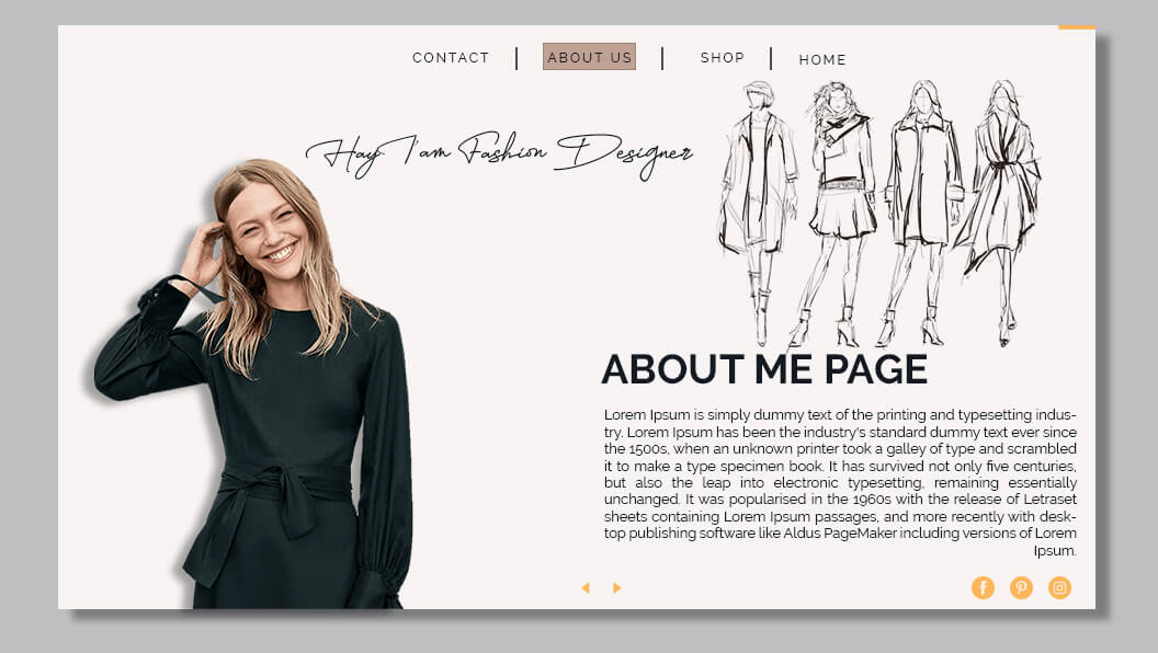 about us page design PSD idea Design Sample