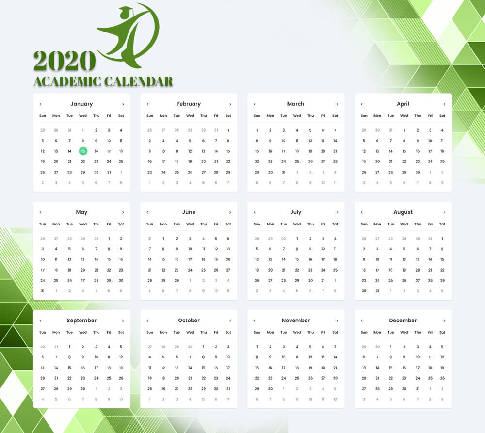 academic calendar template Customizable File PSD Design Templates