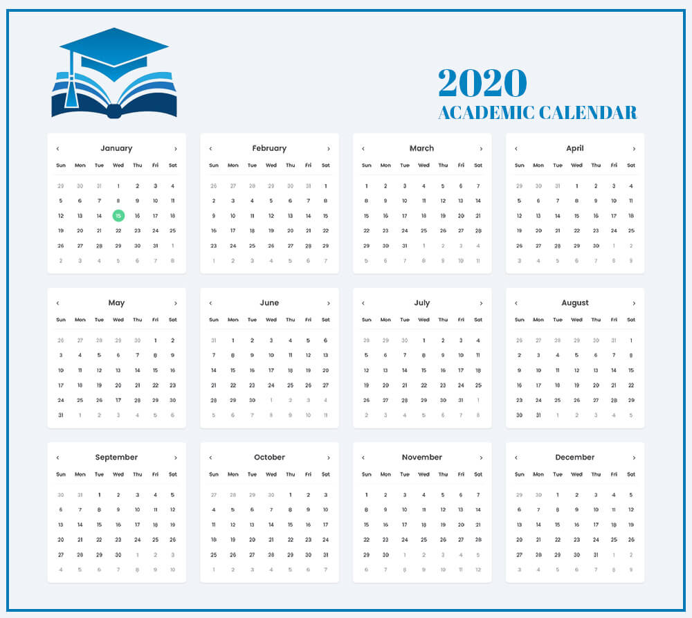 academic calendar template Templates PSD Free file