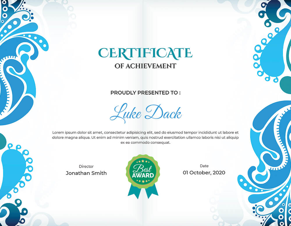 achievement certificates template Free Templates in PSD file