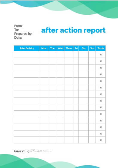 after action report template 4
