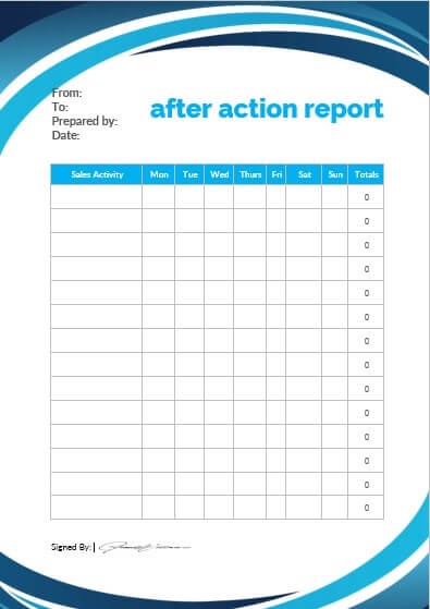 after action report template 6