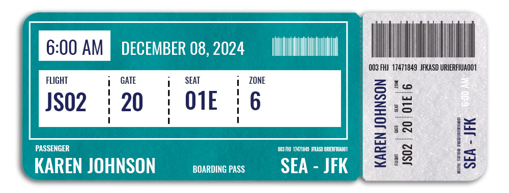 airline ticket template PSD idea Design Sample